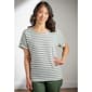 Plus Size Napa Valley Short Sleeve Stripe Jacquard Blouse - image 1
