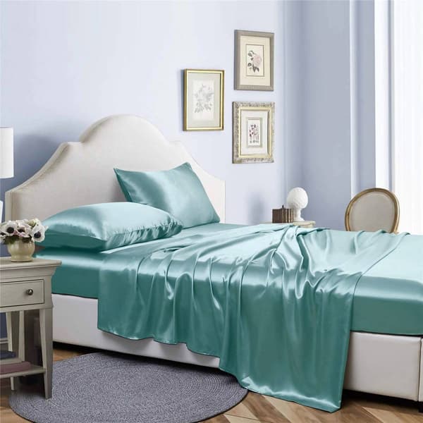 Bibb Home Silky Satin 4pc. Sheet Set