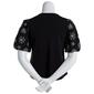 Womens Adrianna Papell Short Embroidered Eyelet Sleeve Tee - image 2