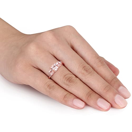 Gemstone Classics™ Silver 1 2/5ctw. Morganite Ring