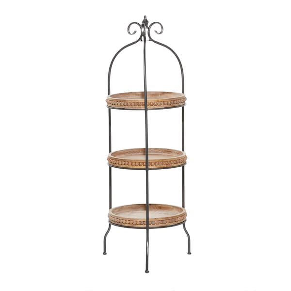 9th & Pike&#174; Arched Metal And Wood 3-Tier Rack