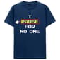 Young Mens I Pause For No One Short Sleeve Graphic Tee - image 2