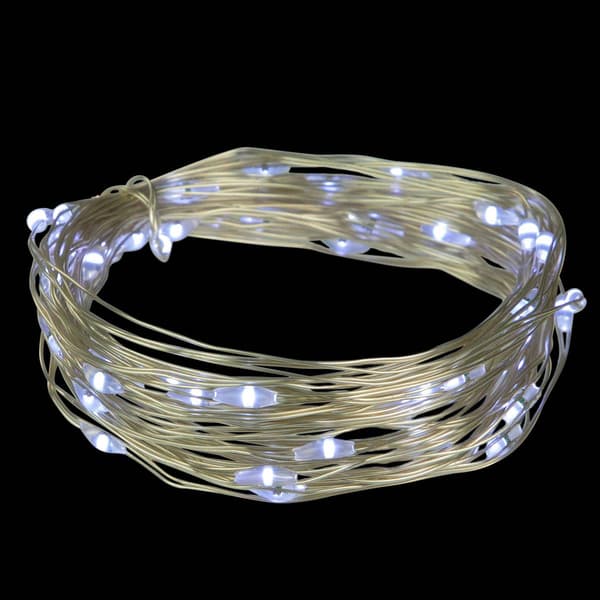Northlight Seasonal 100 Pure White LED Micro Fairy Lights - image 