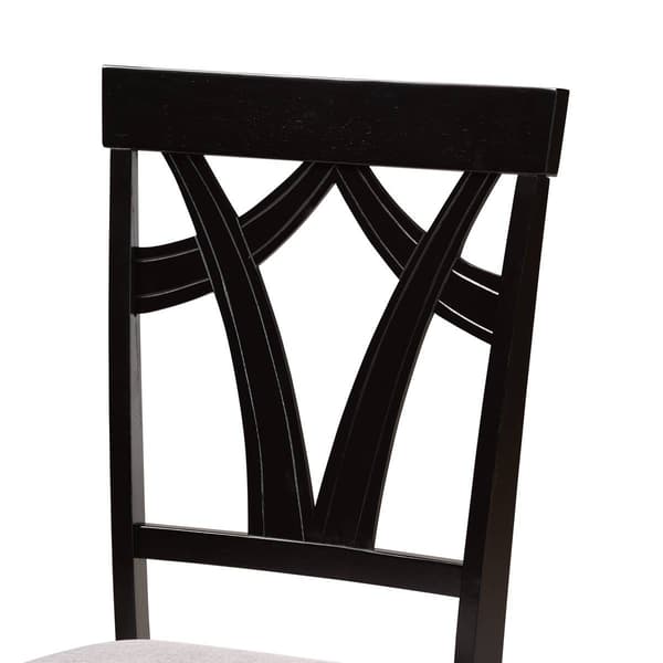 Baxton Studio Rasa Modern Dark Brown Wood 5pc. Dining Set