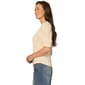 Petite Democracy Elbow Puff Sleeve Split Neck Stripe Blouse - image 3