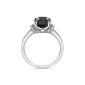 Gemminded Sterling 8mm Cushion Onyx & White Topaz Statement Ring - image 4