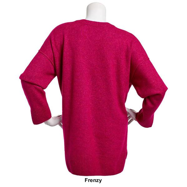 Womens Vince Camuto Solid Long Sleeve Crewneck Pullover