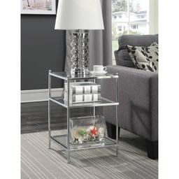 Convenience Concepts Royal Crest 3 Tier Glass End Table