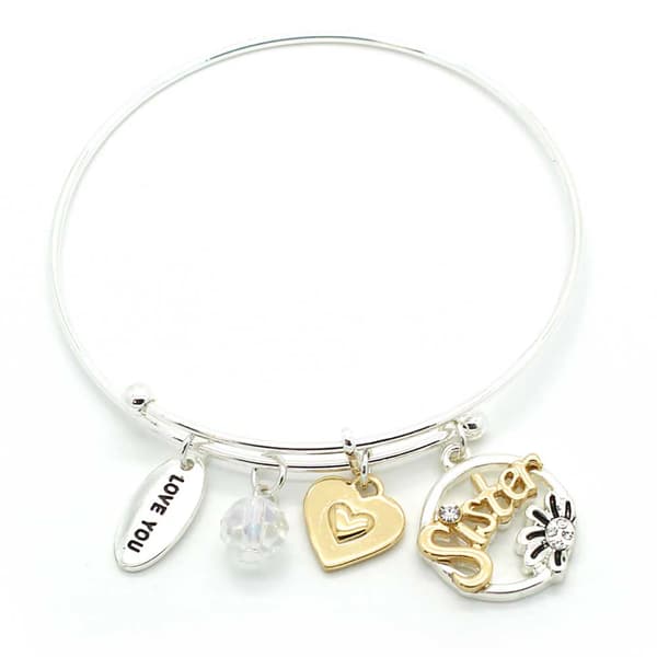 Symbology Two-Tone Family Sister Bracelet