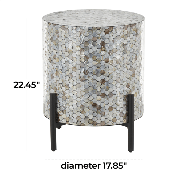 9th & Pike® Contemporary Multi Colored Mother Of Pearl Shell Acc