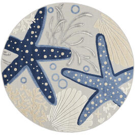 Nourison Aloha Starfish Print Round Rug