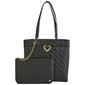 Betsey Johnson Triple Compartment Tote w/ Pouch - image 1