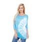 Womens White Mark Banded Dolman Side Tie Dye Top - image 12
