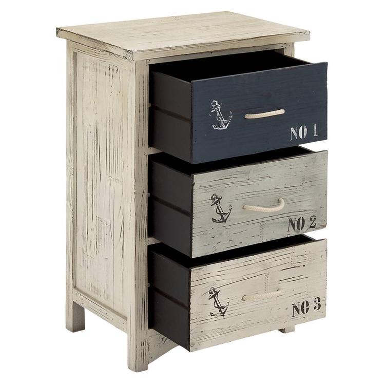 9th & Pike® Coastal Blue Wooden Chest