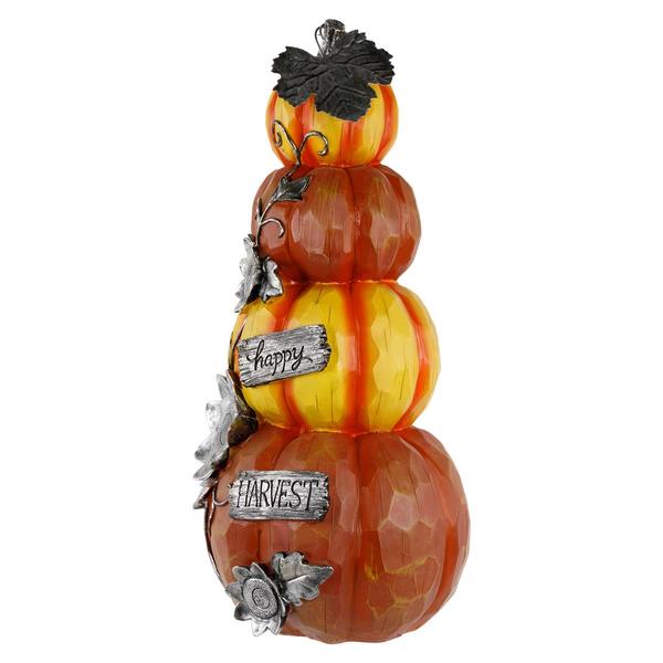 Northlight Seasonal 18.25in. Pumpkins "Happy Harvest" Statue