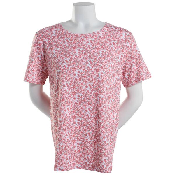 Petite Hasting & Smith Short Sleeve Tonal Ditsy Floral Tee - image 