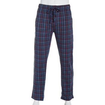 Mens Preswick & Moore Plaid Jersey Pajama Pants - Navy/Red - Boscov's