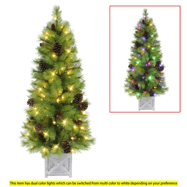 Puleo International 4.5ft. Pre-Lit Arkansas Pine Christmas Tree