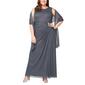 Plus Size SLNY Sleeveless Gown with Shawl - image 1