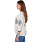 Womens Ruby Rd. Jetsetter Floral Stamp Front Knot Blouse - image 4
