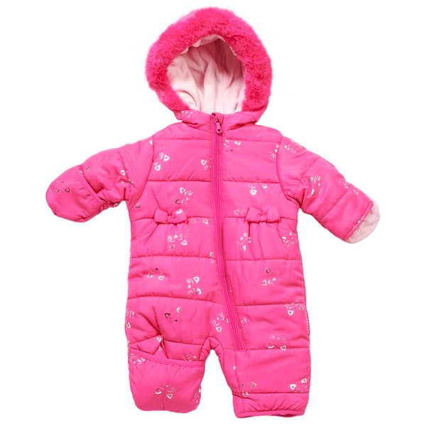 Baby Girl (NB-9M) Wippette(R) Foil Cat Quilted Snowsuit - image 