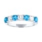 Gemstone Classics&#40;tm&#41; Sterling Silver Topaz/Sapphire Band Ring - image 1