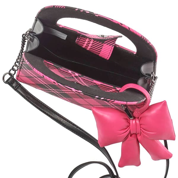 Luv Betsey by Betsey Johnson Josie Bow Plaid Satchel $58