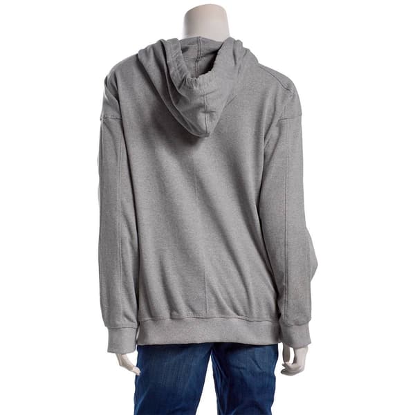 Womens Maternity Times Two Long Sleeve Rib Side Trim Hoodie