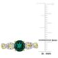 Gemstone Classics&#8482; 10kt. Gold Diamond & Lab Created Emerald Ring - image 4