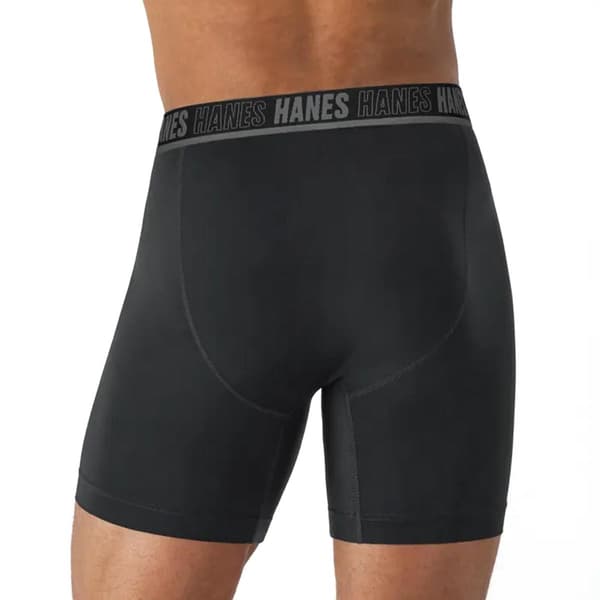 Mens Hanes&#174; Moves 4pk. Performance Boxer Briefs - Blue/Black