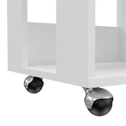 FM FURNITURE Shelton White Kitchen Cart
