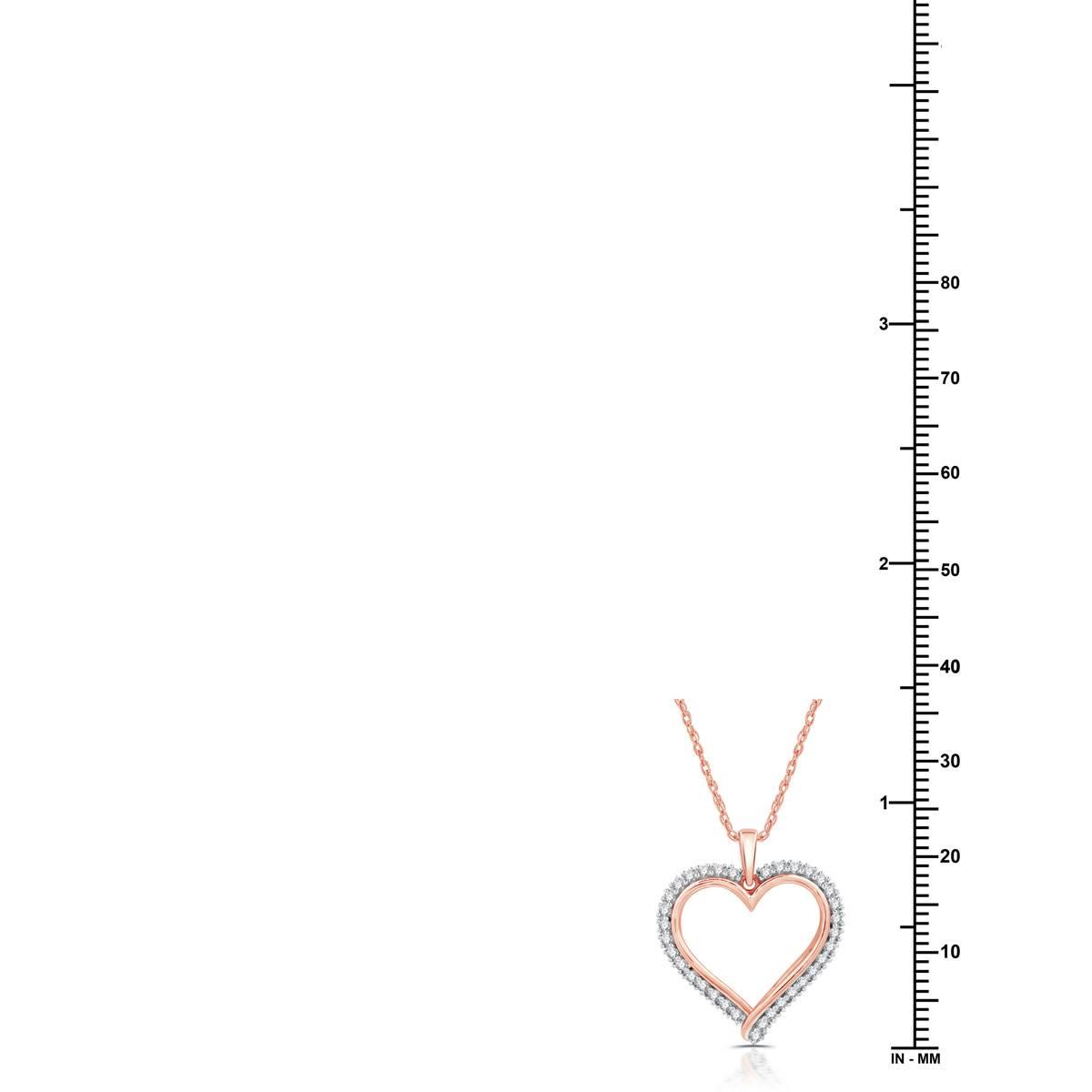 Nova Star® Lab Grown Diamond Two-Tone Heart Pendant