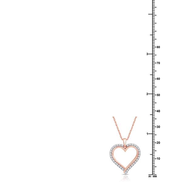 Nova Star® Lab Grown Diamond Two-Tone Heart Pendant