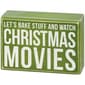 Primitives By Kathy Christmas Movies Box Sign & Socks Set - image 2