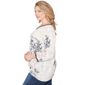 Plus Size Ruby Rd. Jetsetter Floral Stamp Front Knot Blouse - image 4