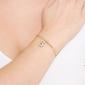 Athra 14kt. Gold Over Brass CZ S Initial Bracelet - image 3