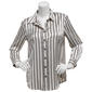 Petite Kasper Long Sleeve Satin Stripe Casual Button Down - image 1