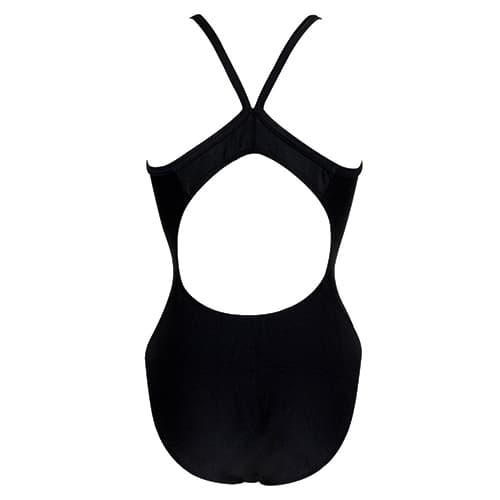 Womens Dolfin® Team Solid HP Back One Piece Swimsuit - Black
