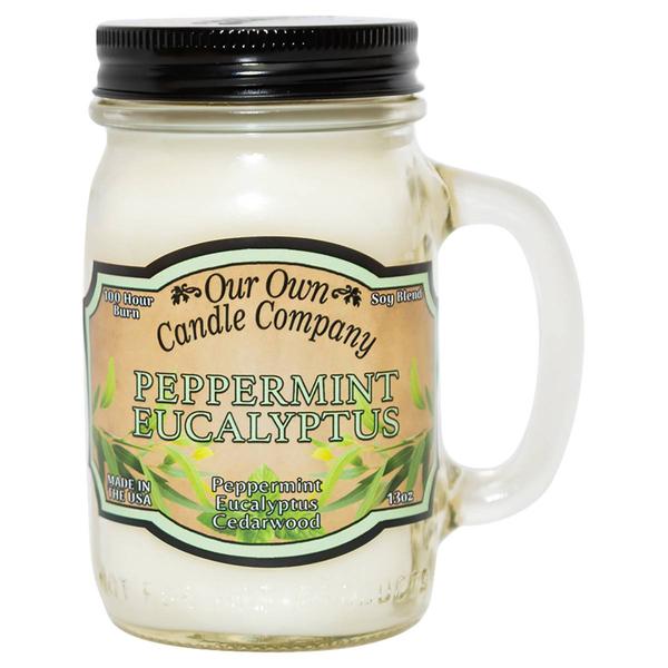 Our Own Candle Company 13oz. Large Mason Jar Peppermint Eucalypt - image 