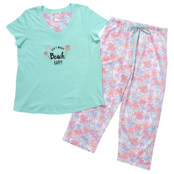 Plus Size Rene Rofe Don''t Worry Beach Happy Pajama Set - image 