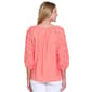 Womens Multiples 3/4 Textured Puff Sleeve Blouse - image 2