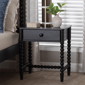 Baxton Studio Brantley Spindle 1-Drawer Nightstand - image 8