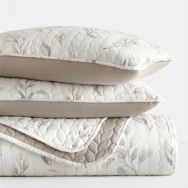 Soft Essentials Ultra Soft Botanical Reversible Quilt Set
