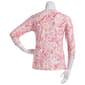Womens Emily Daniels 3/4 Sleeve Bar Neck Disco Dot Tunic-Coral - image 2