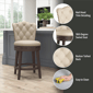HH2 Home Edenwood Cream Counter Height Swivel Stool - image 10