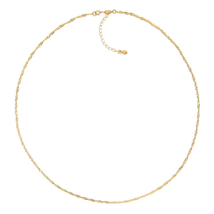 Roman Gold-Tone Singapore Chain Necklace
