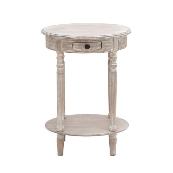 9th & Pike(R) Light Brown Wood Farmhouse Accent Table
