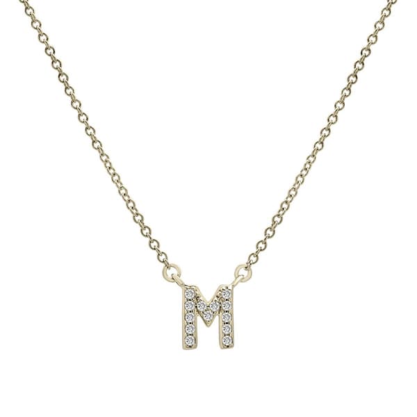 Diamond Classics(tm) 1/20ctw. Diamond Initial M Necklace - image 