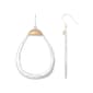 Bella Uno Silver-Tone & Gold-Tone Accented Open Teardrop Earrings - image 1