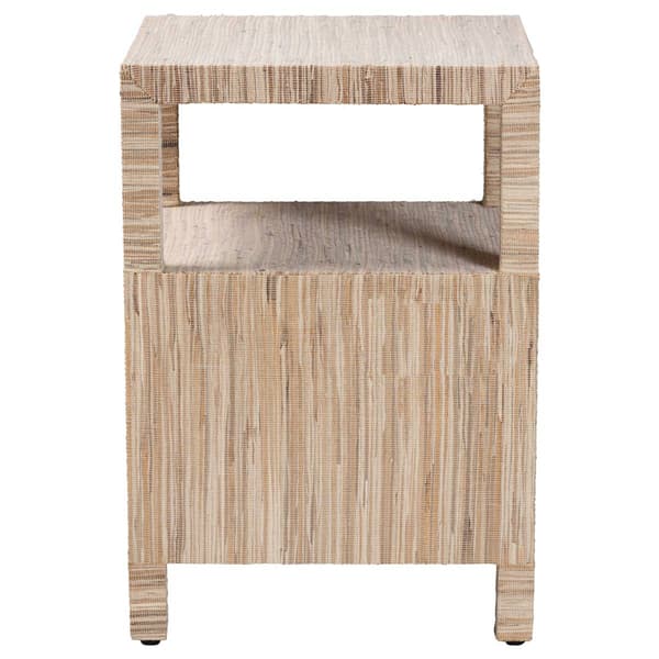 bali & pari Paine Bohemian Woven Grasscloth Nightstand